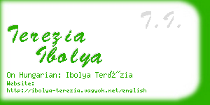 terezia ibolya business card